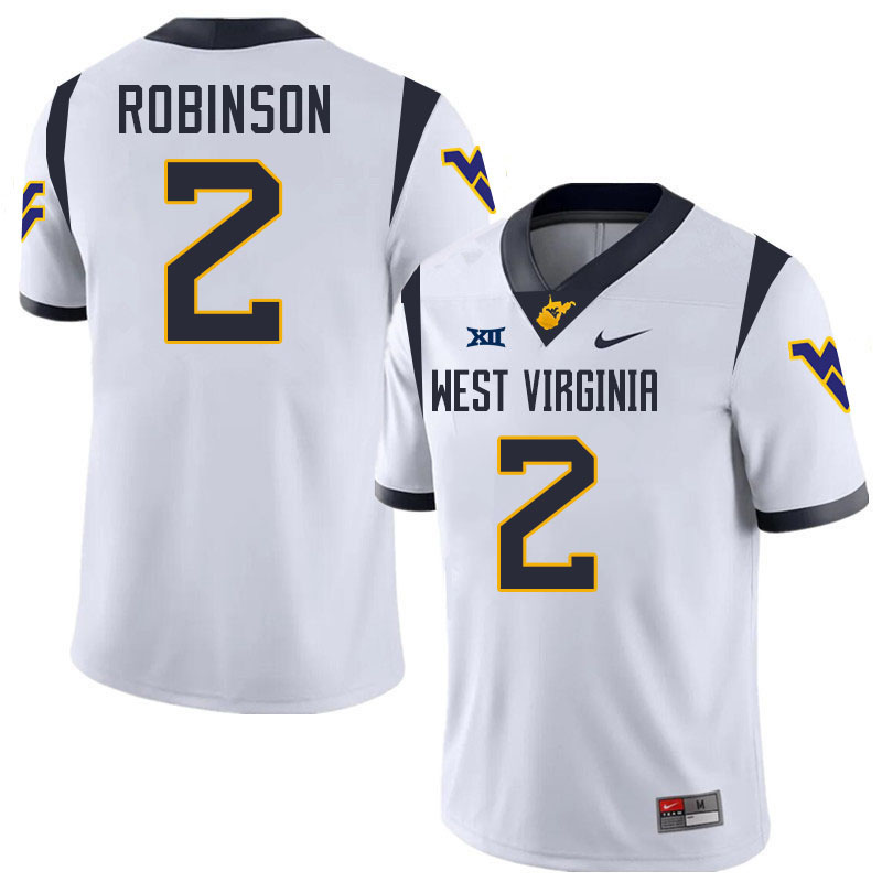 Justin Robinson WVU Jersey,West Virginia Mountaineers #2 Justin Robinson Jersey Youth College-White